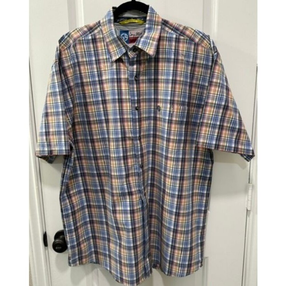 Wrangler George Strait Cowboy Cut Mens XL Multicolor Plaid Short Sleeve Shirt